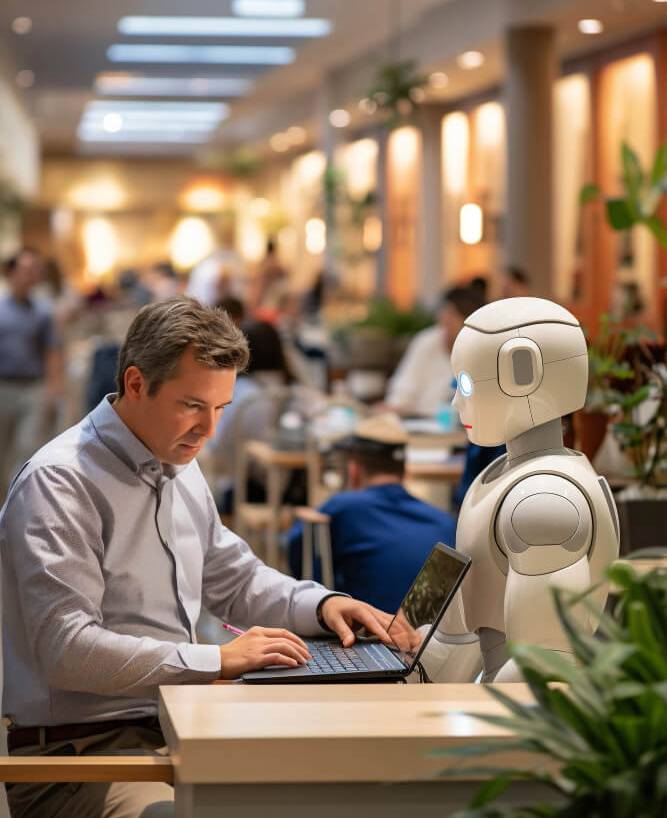 Man and AI, Robot